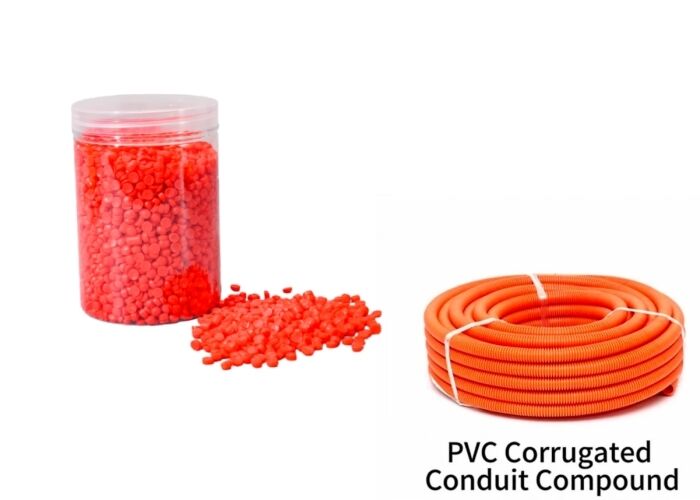 PVC Corrugated Conduit Compound Self-Extinguishing PVC Folding Electric Cable Corrugated Tube Compound